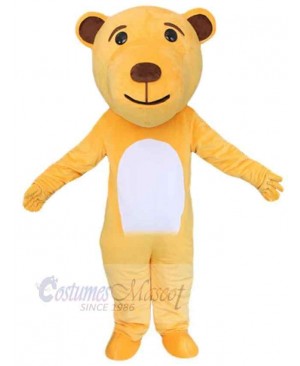 Simple Style Yellow Bear Mascot Costume Animal