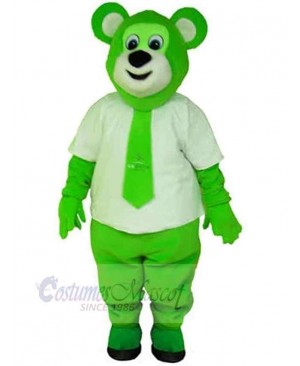 All Green Bear Mascot Costume Animal