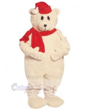 Warm Christmas Beige Bear Mascot Costume Animal