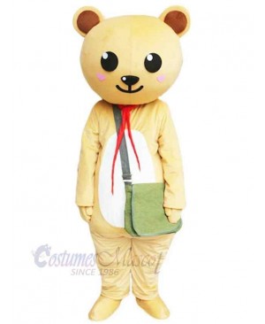 Young Pioneer Bear Mascot Costume Animal