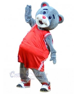 Basketball Bear in Red Sportswear Mascot Costume Animal