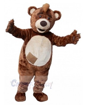 Brown and Beige Teddy Bear Mascot Costume Animal
