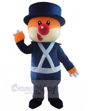 Bear in Blue Uniform Mascot Costume Animal