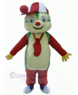 Green and Yellow Bear Mascot Costume Animal