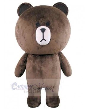 Plump And Brown Teddy Bear Mascot Costume Animal