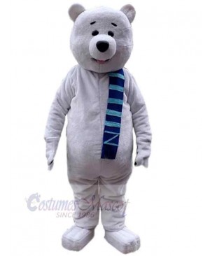 Steady White Bear Mascot Costume Animal