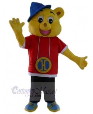 Fashion Yellow Bear Mascot Costume Animal