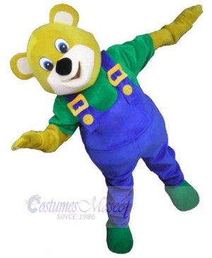 Naughty Yellow Bear Mascot Costume Animal