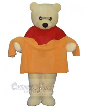 Friendly Beige Bear Mascot Costume Animal
