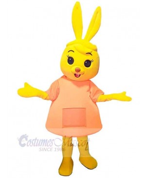 Yellow Rabbit Mascot Costume Animal