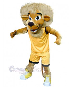 Sports Brown Lion Mascot Costume Animal
