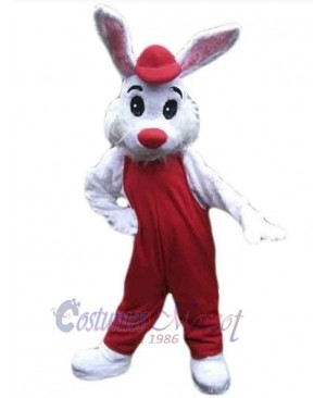 Bunny in Red Clothes Mascot Costume Animal