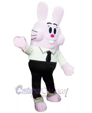 Pink Bunny Mascot Costume Animal