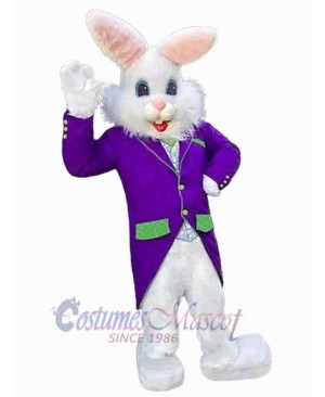 Purple Suit Easter Bunny Mascot Costume Animal