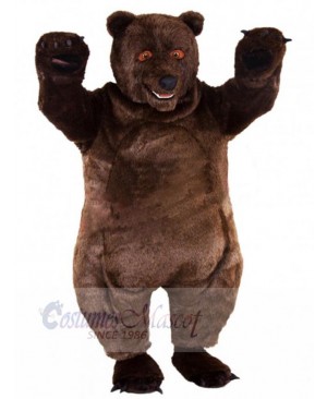 Strong Brown Bear Mascot Costume For Adults Mascot Heads