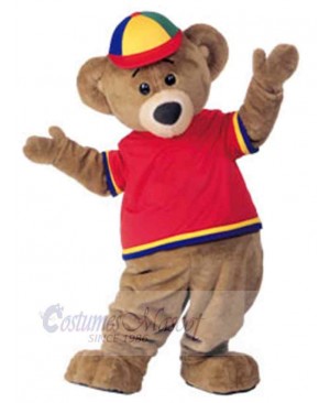 Colorful Hat Bear Mascot Costume For Adults Mascot Heads