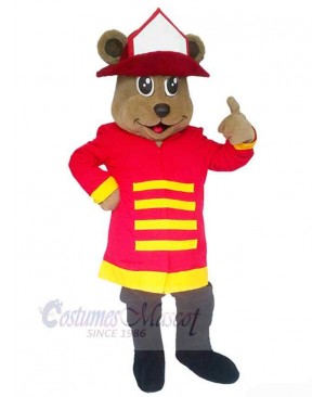 Fireman Bear Mascot Costume For Adults Mascot Heads