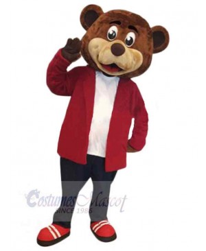 Red Coat Bear Mascot Costume For Adults Mascot Heads