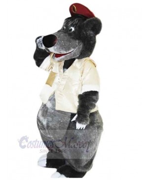 Strong Grey Bear Mascot Costume For Adults Mascot Heads