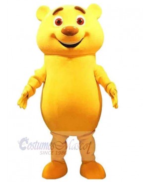 Happy Yellow Bear Mascot Costume For Adults Mascot Heads