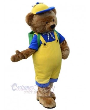 Cartoon School Bear Mascot Costume For Adults Mascot Heads