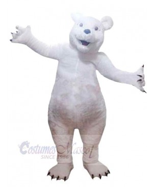 Happy Polar Bear Mascot Costume For Adults Mascot Heads
