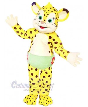 Baby Yellow Cheetah Mascot Costume For Adults Mascot Heads