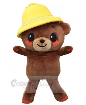 Bear with a Bell on the Head Mascot Costume Animal