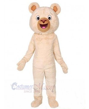 Giant Beige Bear Mascot Costume Animal