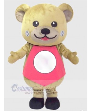 Bear in Pink Clothes Mascot Costume Animal