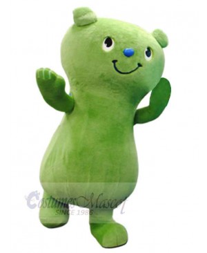 Yumo Green Bear Mascot Costume Animal