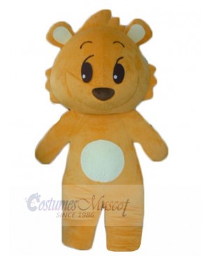 Simple Yellow Bear Mascot Costume Animal