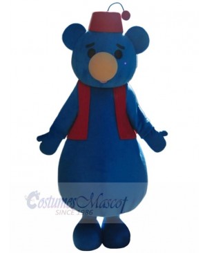 Cartoon Blue Bear Mascot Costume Animal
