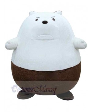 White and Brown Bear Mascot Costume Animal