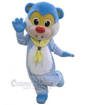 Blue Beaver Mascot Costume Animal