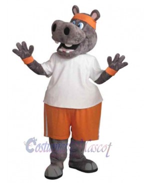 Sports Hippo Mascot Costume Animal