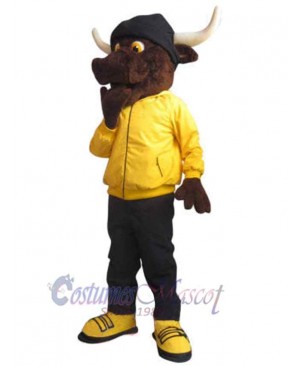 Fierce Brown Bull Mascot Costume Animal