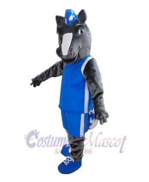 Gray Mustang Horse Mascot Costume Animal