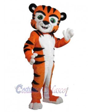 Tiger with Green Eyes Mascot Costume Animal