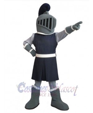 Gray Knight Mascot Costume People
