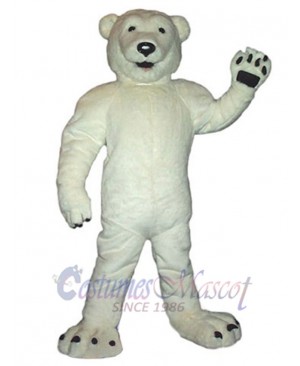 Strong White Bear Mascot Costume Animal