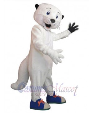 White Otter Mascot Costume Animal