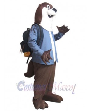 Adult Otter Mascot Costume Animal