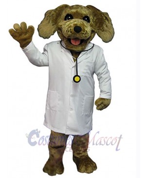 Smiling Doctor Dog Mascot Costume Animal