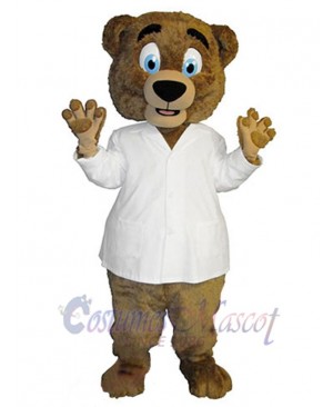 Bear with Blue Eyes Mascot Costume Animal