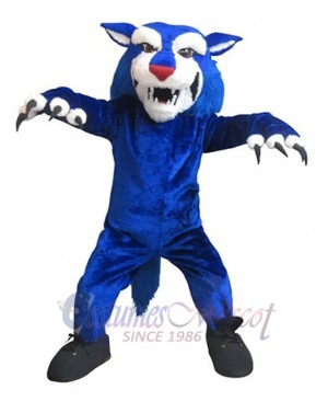 Ferocious Blue Wolf Mascot Costume Animal