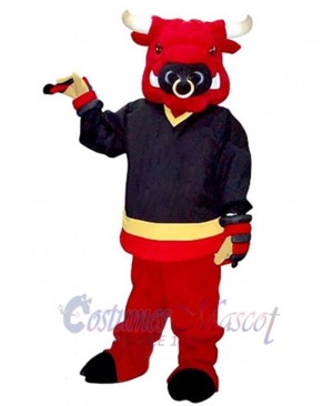 Bull wearing Sweater Mascot Costume Animal