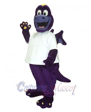 Purple Dragon Mascot Costume Animal