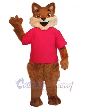 Squirrel in Red T-shirt Mascot Costume Animal