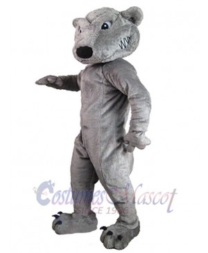 Smart Gray Wolf Mascot Costume Animal